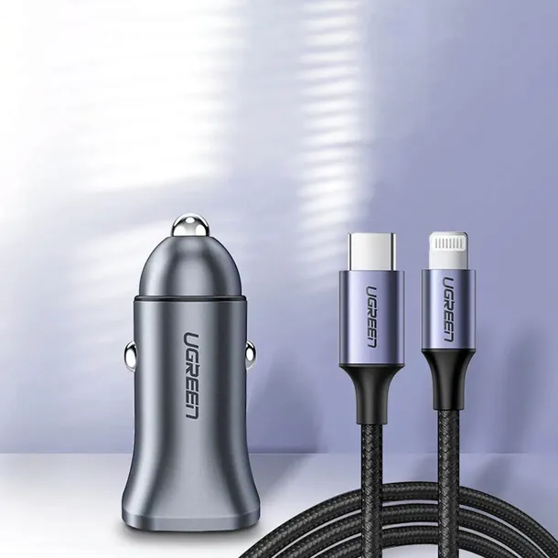ladowarka-samochodowa-ugreen-cd130-usb-a-usb-c-30w-szara-kod-producenta-6957303848584