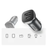 ladowarka-samochodowa-ugreen-cd130-usb-a-usb-c-30w-szara-stan-nowy-certyfikat-ce