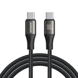 kabel-joyroom-light-speed-series-s-a25-usb-c-usb-c-100w-1-2m-czarny