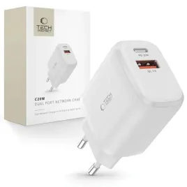 ladowarka-tech-protect-c20w-sieciowa-usb-c-pd-20w-usb-a-qc-3-0-biala