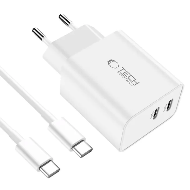 ladowarka-tech-protect-c35w-sieciowa-2x-usb-c-pd-35w-z-kablem-usb-c-usb-c-marka-tech-protect