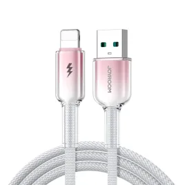 kabel-joyroom-s-a42-crystal-clear-series-3a-usb-a-lightning-12m-bialy