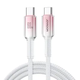 kabel-joyroom-s-a42-crystal-clear-series-60w-usb-c-usb-c-12m-bialy