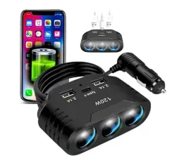 rozdzielacz-3-x-gniazda-zapalniczki-ladowarka-samochodowa-usb-c-usb-qc-120w
