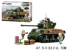 klocki-sluban-czolg-sherman-wojsko-2w1-715-el