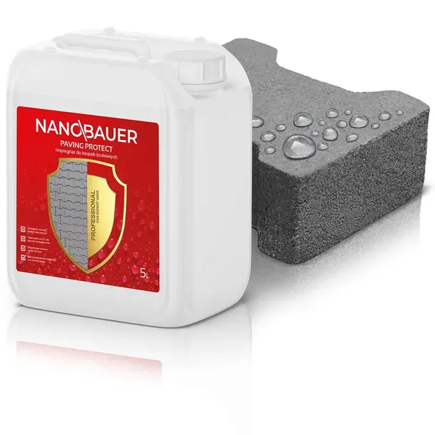 40m² / 5L Impregnat bezbarwny do kostki brukowej bruku NANOBAUER