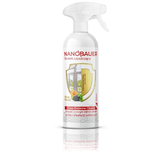 Płyn Spray do czyszczenia mycia szyb luster szkła okien NANOBAUER 750ml
