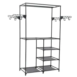 stojak-na-ubrania-z-4-polkami-i-haczykami-czarny-87x44x158-cm