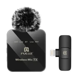 puluz-mikrofon-bezprzewodowy-z-klipsem-pu647b-lightning-360-enc-10m-2-4ghz