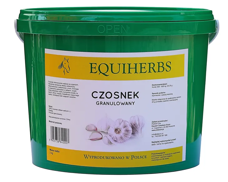 Czosnek granulowany dla koni 2kg EQUIHERBS