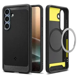 etui-do-samsung-galaxy-s25-matte-black-spigen-rugged-armor-mag-magsafe