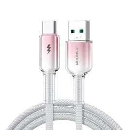 kabel-joyroom-s-a42-crystal-clear-series-3a-usb-a-usb-c-12m-bialy