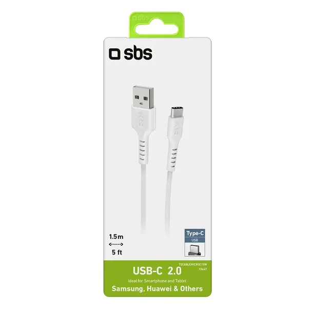 kabel-sbs-tecablemicroc15w-usb-a-usb-c-15m-bialy-kolor-bialy