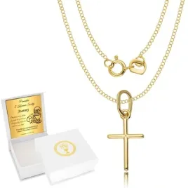 lancuszek-zloty-333-krzyzyk-chrzest-komunia-grawer