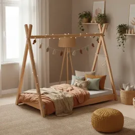 tipi-namiot-lozko-160x80-klasyczne-drewniane-sosna