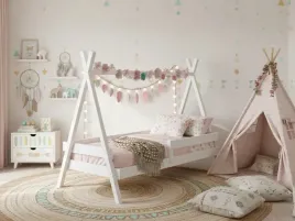 piekne-lozko-dla-dziewczynki-tipi-plus-80x180-biale
