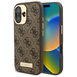 guess-guhmp16su4gprw-iphone-16-6-1-brazowy-brown-hardcase-4g-logo-plate-ma