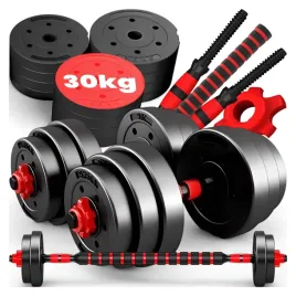 hantle-2x15kg-bitumiczne-regulowane-kompozytowe-zestaw-30kg-gryfy-talerze