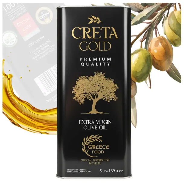 Oliwa z oliwek extra virgin grecka 5l CRETA GOLD premium +oliwki GRATIS