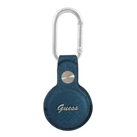 guess-guatpsasrsb-airtag-case-niebieski-blue-saffiano-vintage-script