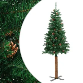 smukla-choinka-z-drewnem-i-szyszkami-zielona-210-cm-pvc