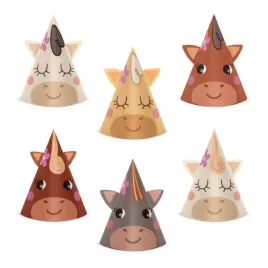 czapeczki-papierowe-urodzinowe-koniki-konie-6-sztuk-151792