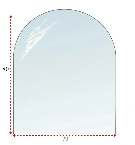 Podstawa szklana hartowana - szyba pod Piec lub Kominek Blacha 80x70 cm