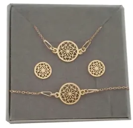 zloty-komplet-bizuterii-celebrytka-rozeta-azur-azurek-pudelko-srebro-925