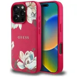 etui-guess-grained-printed-flower-pattern-magsafe-do-iphone-16-pro-fuksja