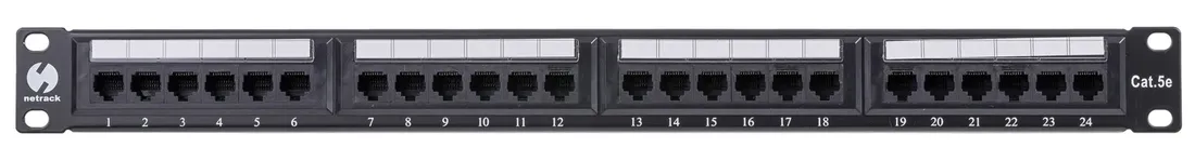 patch-panel-rack-19-1u-24-porty-kat-5e-utp-netrack-czarny-stan-nowy