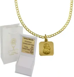 lancuszek-zloty-damski-pancerka-pelna-z-medalikiem-pr-585-grawer-gratis