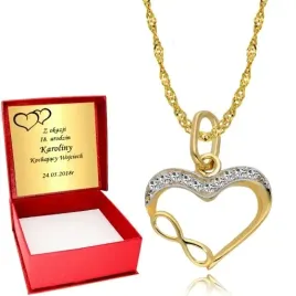 zloty-lancuszek-serce-nieskonczonosc-grawer