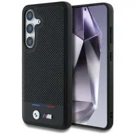 etui-bmw-leather-tricolor-stripe-magsafe-do-samsung-galaxy-s25-czarny