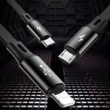 baseus-golden-loop-rozwijany-kabel-3w1-usb-micro-usb-lightning-usb-c-stan-nowy-kolor-czarny