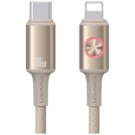 kabel-usams-huan-series-sj753-30w-usb-c-do-lightning-12-m-tytanowy