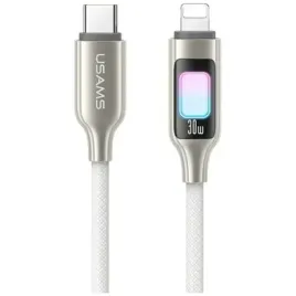 kabel-usams-tc-series-sj749-30w-usb-c-do-lightning-12-m-tytanowy
