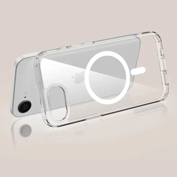 etui-do-iphone-16e-tech-protect-flexair-hybrid-magsafe-clear