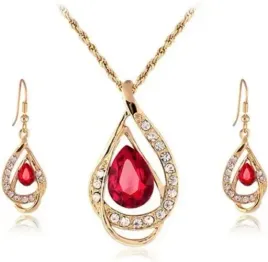 zloty-zestaw-bizuterii-pozlacane-rubinowe-krople-prezent-lezki-kolczyki