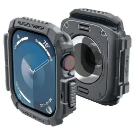 etui-do-apple-watch-10-46mm-szare-dark-grey-spigen-rugged-armor