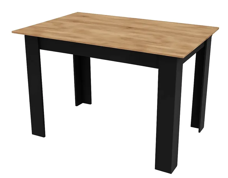 Stół Nowoczesny Loft 120x80 Dąb Artisan/Czarny do Jadalni, Kuchni, Salonu