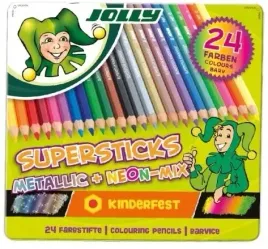 zestaw-kolorowe-kredki-olowkowe-24-szt-supersticks-metaliczne-neon-jolly