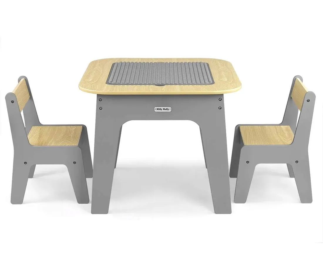 stolik-i-dwa-krzeselka-milly-mally-zestaw-mebli-olaf-blocks-stan-nowy