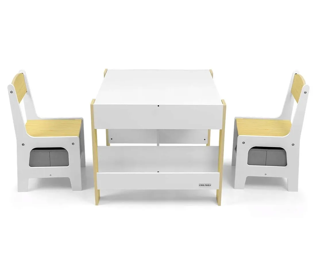 zestaw-mebli-stolik-i-dwa-krzeselka-tablica-szuflady-milly-mally-sven-stan-nowy