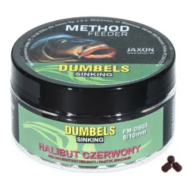 dumbels-sinking-feeder-halibut-czerwony-50g-8-10mm