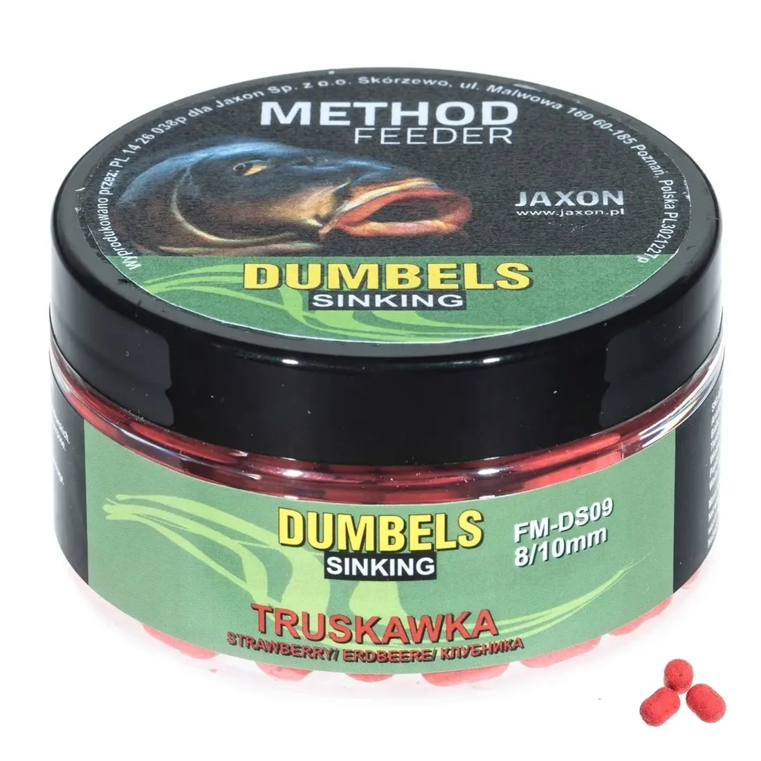 dumbels-sinking-method-feeder-truskawka-50g-8-10mm