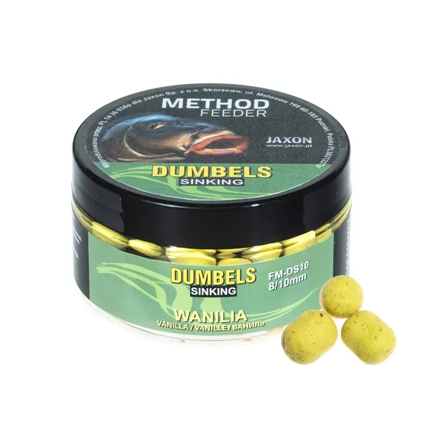 dumbels-sinking-method-feeder-wanilia-50g-8-10mm-waga-z-opakowaniem-0-1-kg