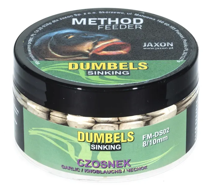 dumbels-sinking-method-feeder-czosnek-50g-8-10mm-waga-z-opakowaniem-0-1-kg