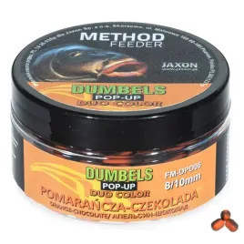 dumbels-duo-color-pop-up-pomaran-czekolada-8-10mm