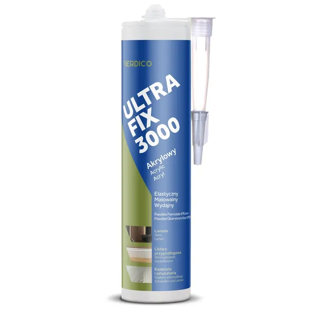 Klej Montażowy ULTRA FIX 3000 Do Kasetonów Listew Sztukaterii Drewna 280ml