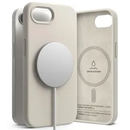 etui-ringke-silicone-magnetic-magsafe-iphone-16e-stone